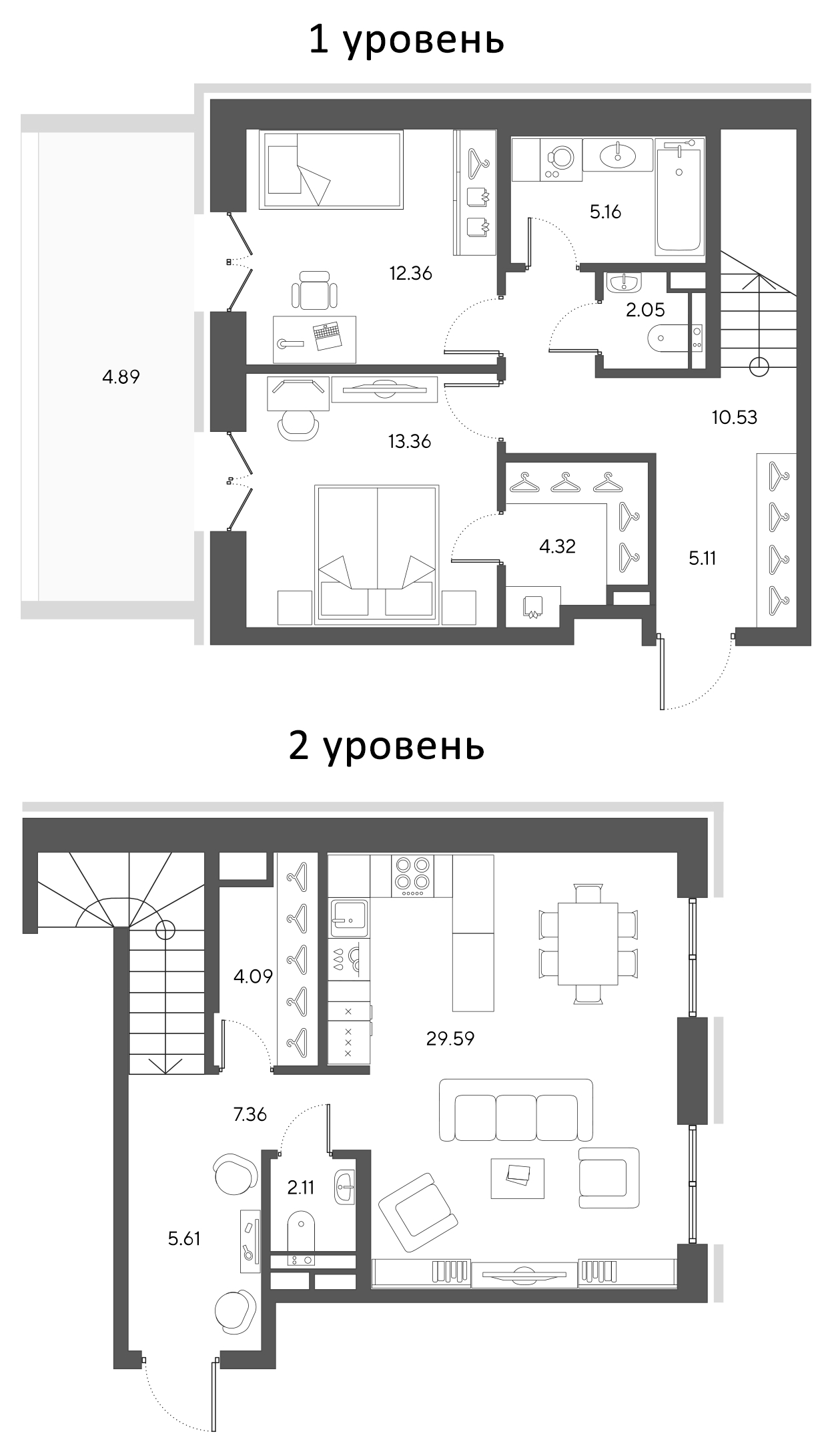 2-комнатная квартира 101.65 м², 2/4 эт., ЖК «LEGENDA Большой 67»